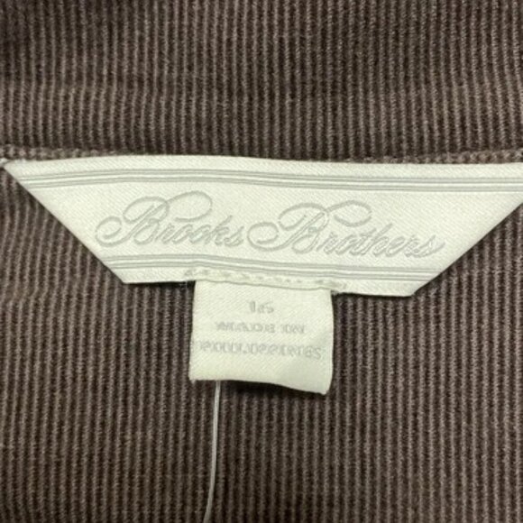 NEW BROOKS BROTHERS Womens Dress Size 16 A-Line Shirt Dress Corduroy Long Sleeve - Picture 4 of 8